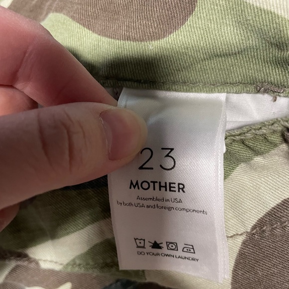 Mother camo jogger pants linen blend no zip misfit side stripe 23 - Picture 7 of 13